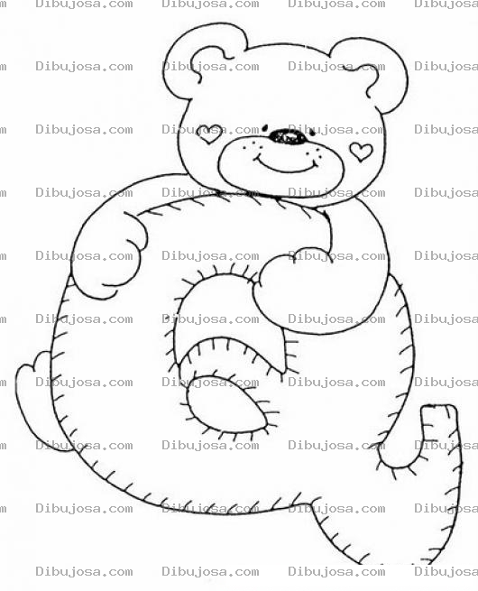 Dibujo para colorear Colorear la letra Q con un osito