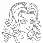Dibujo para colorear Dibujo De Mujer Perversa Y Cinica Para Pintar Y Colorear