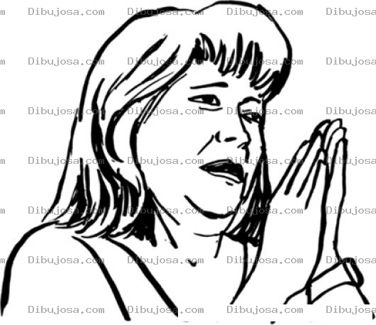 Dibujo para colorear El Ruego De Una Mujer Dibujo De Mujer Orando Para Pintar Y Colorear Mujer Rezando Rogando Y Clamando A DIOS