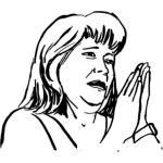 Dibujo para colorear El Ruego De Una Mujer Dibujo De Mujer Orando Para Pintar Y Colorear Mujer Rezando Rogando Y Clamando A DIOS