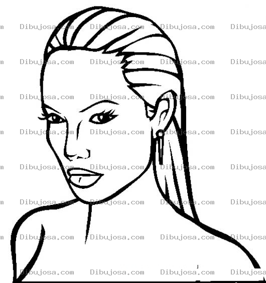 Dibujo para colorear Colorear a Angelina Jolie esposa de Brad Pit