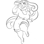 Dibujo para colorear Heroina Gordita Dibujo De La Super Gorda Para Pintar Y Colorear