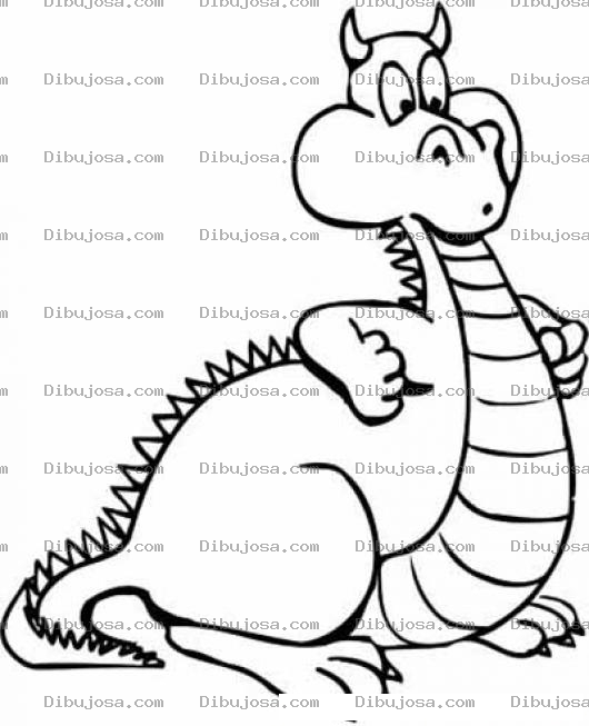 Dibujo para colorear Dibujo De Dinosaurio Gordito Para Pintar Y Colorear