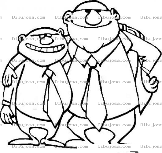 Dibujo para colorear Dibujo De Socios Inseparables Para Pintar Y Colorear