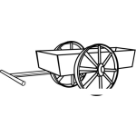 Dibujo para colorear Dibujo De Carreta De Madera Para Pintar Y Colorear