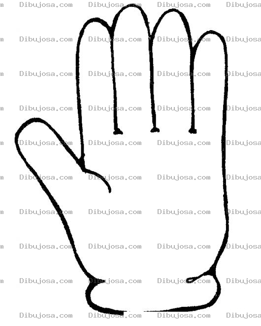 Dibujo para colorear Dibujo De Guante Blanco Para Pintar Y Colorear