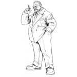 Dibujo para colorear Dibujo De Jefe Con Puro Para Pintar Y Colorear