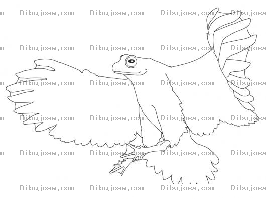 Dibujo para colorear Rana Con Alas Dibujo De Rana Voladora Con Alas Y Plumas Ranapaloma Para Pintar Y Colorear Sapo Volador