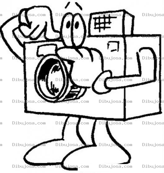 Dibujo para colorear Camara De Fotos Con Patas Para Pintar Y Colorear