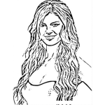 Dibujo para colorear Marisa Miller Sport illustrated model Coloring Page