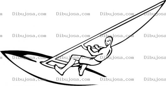 Dibujo para colorear Velero Montecarlo Dibujo De Velerista En Tabla Vela Para Pintar Y Colorear