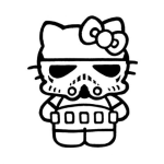 Dibujo para colorear Hello Kitty En La Guerra De Las Galaxias Para Pintar Y Colorear