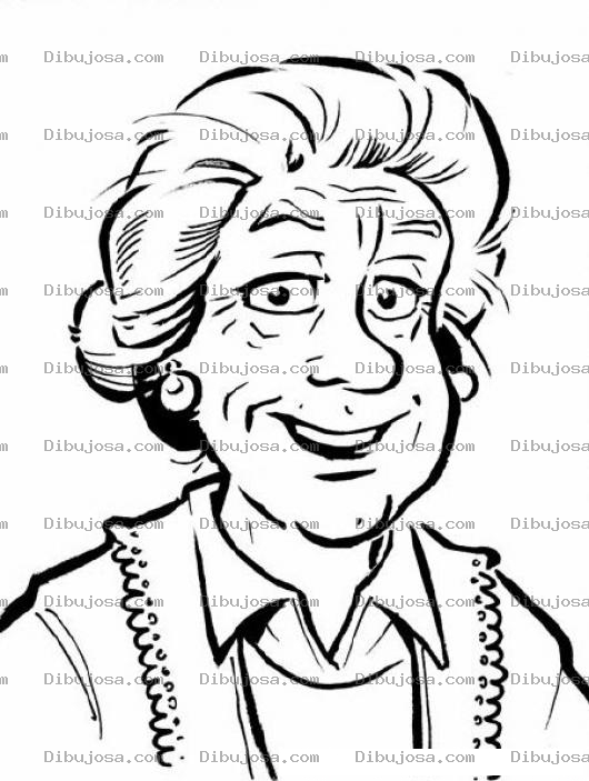 Dibujo para colorear Dibujo De Abuelita Para Pintar Y Colorear