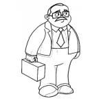 Dibujo para colorear Pagueme La Renta Dibujo Del Senor Barriga Del Chavo Del 8 Para Pintar Y Colorear