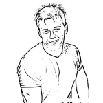 Dibujo para colorear Ryan Kwanten Coloring Page