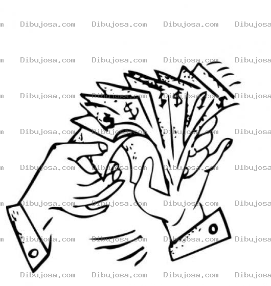Dibujo para colorear Conteo De Dinero Dibujo De Manos Contando Billetes Para Pintar Y Colorear Hombre Contando Dolares