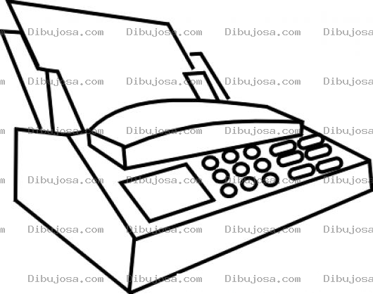 Dibujo para colorear Maquina De Fax Para Pintar Y Colorear Dibujo De Un Fax