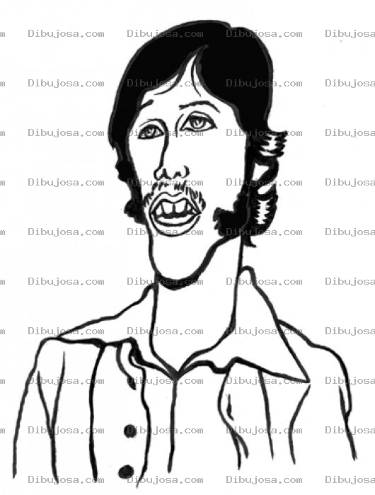 Dibujo para colorear Patias Largas Dibujo De Hombre Con Look De Los 70s Para Pintar Y Colorear