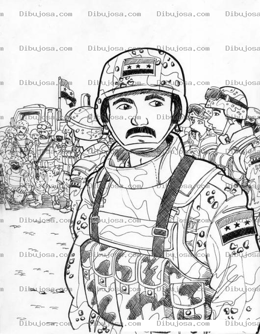 Dibujo para colorear Ejercito De Irak Dibujo De Soldados De Irak Para Pintar Y Colorear Soldados Irakies