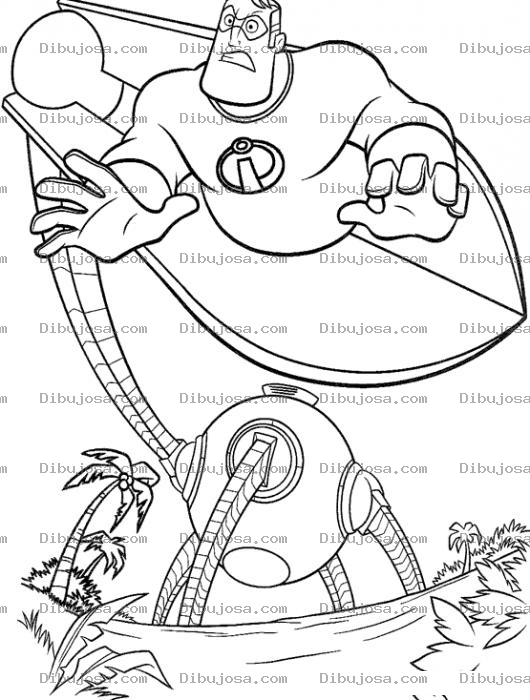 Dibujo para colorear Dibujo De Los Increibles Para Pintar Y Colorear