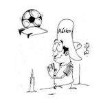Dibujo para colorear Dibujo De Aficionado Mexicano Esperando Que Mexico Gane El Mundial De Futbol Para Pintar Y Colorear
