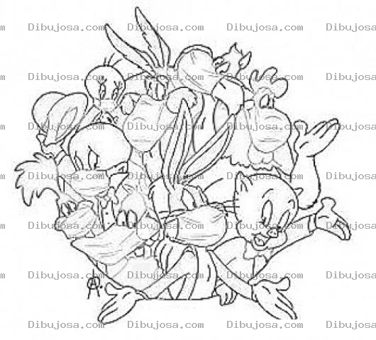 Dibujo para colorear Fiebre Porcina Dibujo De Porky Con Influenza Rodeado De Sus Amigos Para Pintar Y Colorear