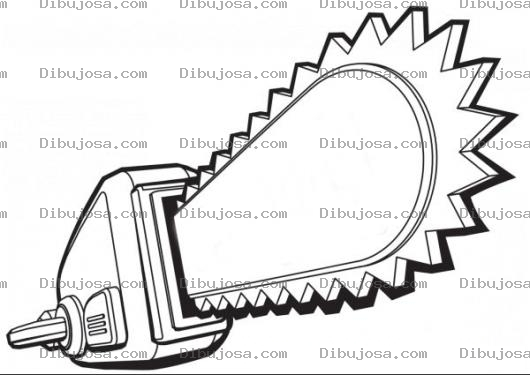 Dibujo para colorear Moto Sierra De Gasolina Dibujo De Motosierra De Gas O Moto Sierra Electrica Para Pintar Y Colorear