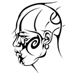 Dibujo para colorear Tatuado De La Cara Para Pintar Y Colorear Tatuaje En La Cara