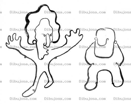 Dibujo para colorear Mujerrencillosa Dibujo De Mujer Rencillosa Y Problematica Alegandole A Su Esposo Para Pintar Y Colorear Lujo De Mujer