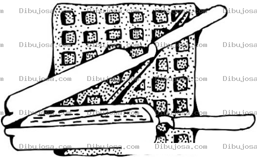 Dibujo para colorear Waflera Dibujo De Panquequera Para Pintar Y Colorear Maquina Para Hacer Panqueques Pankekes