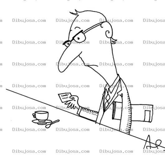 Dibujo para colorear Cafesito En Una Tacita Chiquita Dibujo De Un Hombre Endulzando Un Mini Cafe O Cafe Americano Con Splenda Para Pintar Y Colorear