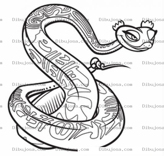 Dibujo para colorear Culebra Mujer Dibujo De Serpiente Hembra Para Pintar Y Colorear Anaconda Coqueta Y Sexy