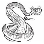 Dibujo para colorear Culebra Mujer Dibujo De Serpiente Hembra Para Pintar Y Colorear Anaconda Coqueta Y Sexy