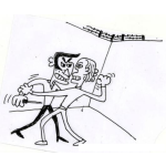 Dibujo para colorear Defensa+personal+ataque+de+cuchillo+dibujo+de+dos+hombres+peleando+en+una+esquina+para+pintar+y+colorear+pelea+de+asaltante+con+cuchillo