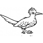 Dibujo para colorear Pajaro Con Puntos Dibujo De Una Ave Con Manchas En El Pecho Para Pintar Y Colorear