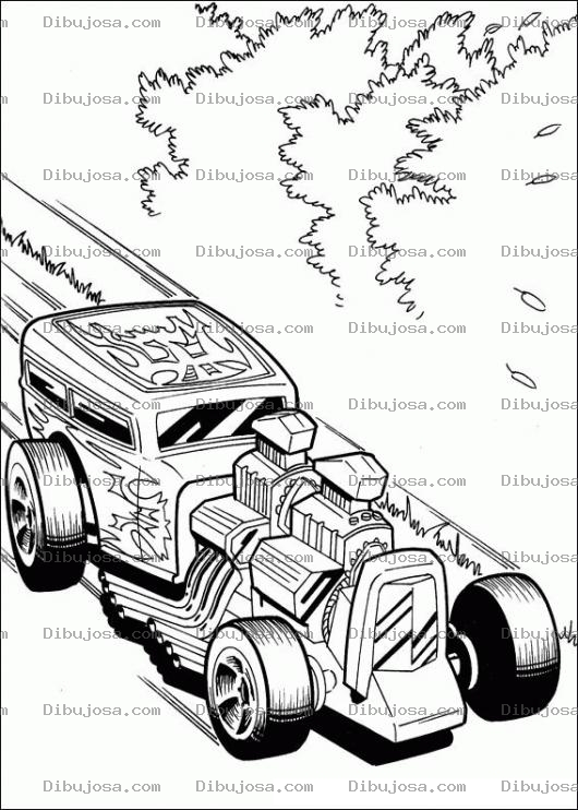 Dibujo para colorear Dibujo De Carro De Carreras Modificado Para Pintar Y Colorear