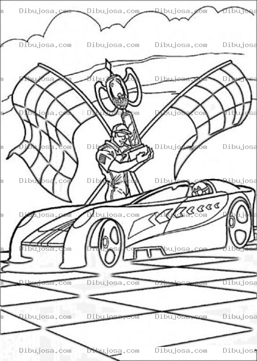 Dibujo para colorear Carro De Carreras Para Pintar Y Colorear Premio Al Prime Lugar Por Sel El Carro Mas Veloz