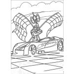 Dibujo para colorear Carro De Carreras Para Pintar Y Colorear Premio Al Prime Lugar Por Sel El Carro Mas Veloz