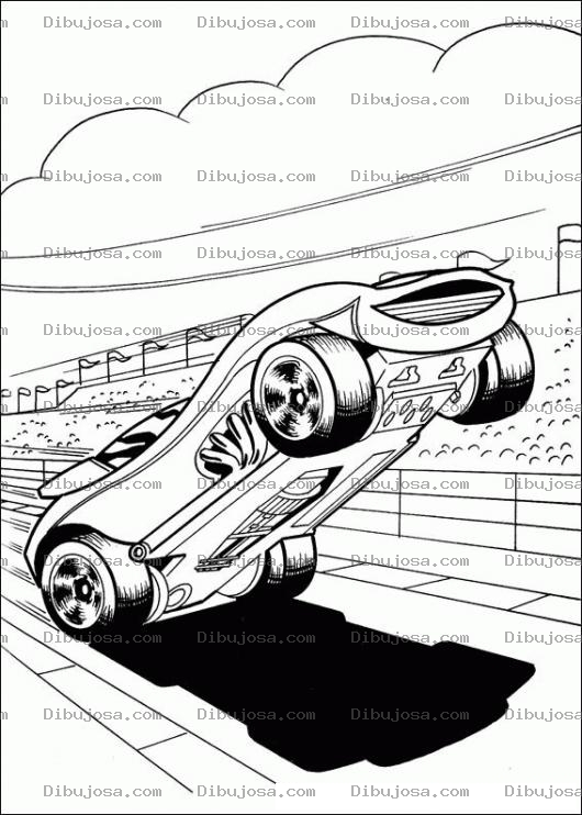 Dibujo para colorear Dibujo De Carro Haciendo Caballito Para Pintar Y Colorear