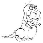 Dibujo para colorear Dinosauria Embarazada Para Pintar Y Colorear Dibujo De Dinosaurio Barrigon Guaton Y Panzon