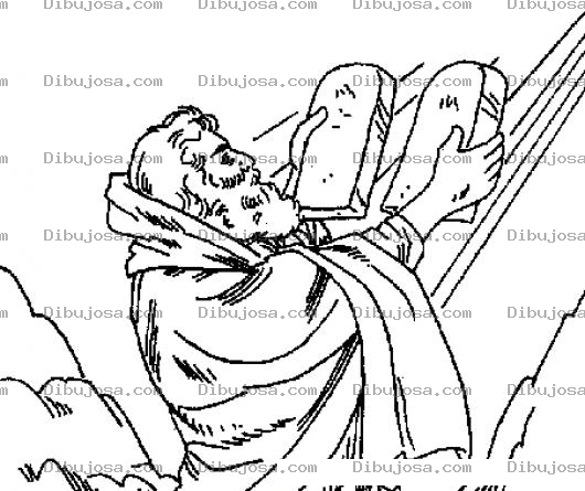 Dibujo para colorear Moises Y Las Tablas Dibujo De Moises Con Las Tablas De Los 10 Mandamientos Para Pintar Y Colorear