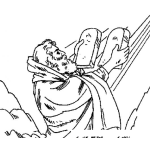 Dibujo para colorear Moises Y Las Tablas Dibujo De Moises Con Las Tablas De Los 10 Mandamientos Para Pintar Y Colorear