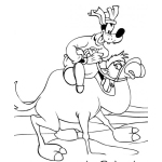 Dibujo para colorear Dibujo De Tribilin Sobre Un Camello Para Pintar Y Colorear