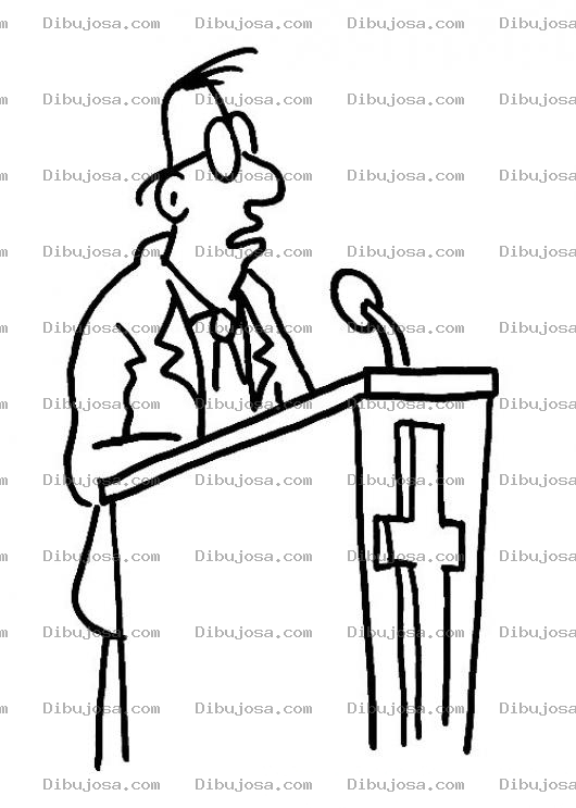 Dibujo para colorear Dibujo De Predicador En Pulpito Predicando Para Pintar Y Colorear