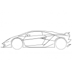 Dibujo para colorear Dibujo De Lamborgini Para Pintar Y Colorear Lambo Vector