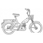Dibujo para colorear Motobicicleta Dibujo De Bicicleta Motocicleta Para Pintar Y Colorear Ciclemoto