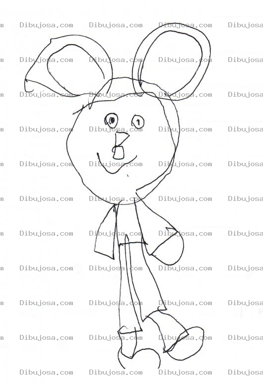 Dibujo para colorear Dibujo Del Raton De Hannita Para Pintar Y Colorear