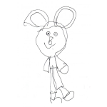 Dibujo para colorear Dibujo Del Raton De Hannita Para Pintar Y Colorear