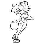 Dibujo para colorear Princesa Basquetbolista Dibujo De Princesita Con Pelota De Basquetbol Para Pintar Y Colorear
