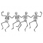 Dibujo para colorear Calacas Bailarinas Dibujo De Calaveras Bailando Para Pintar Y Colorear